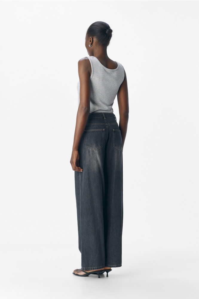 OBJROSIE MW WIDE JEANS NOOS 23046943 MEDIUM GREY DENIM